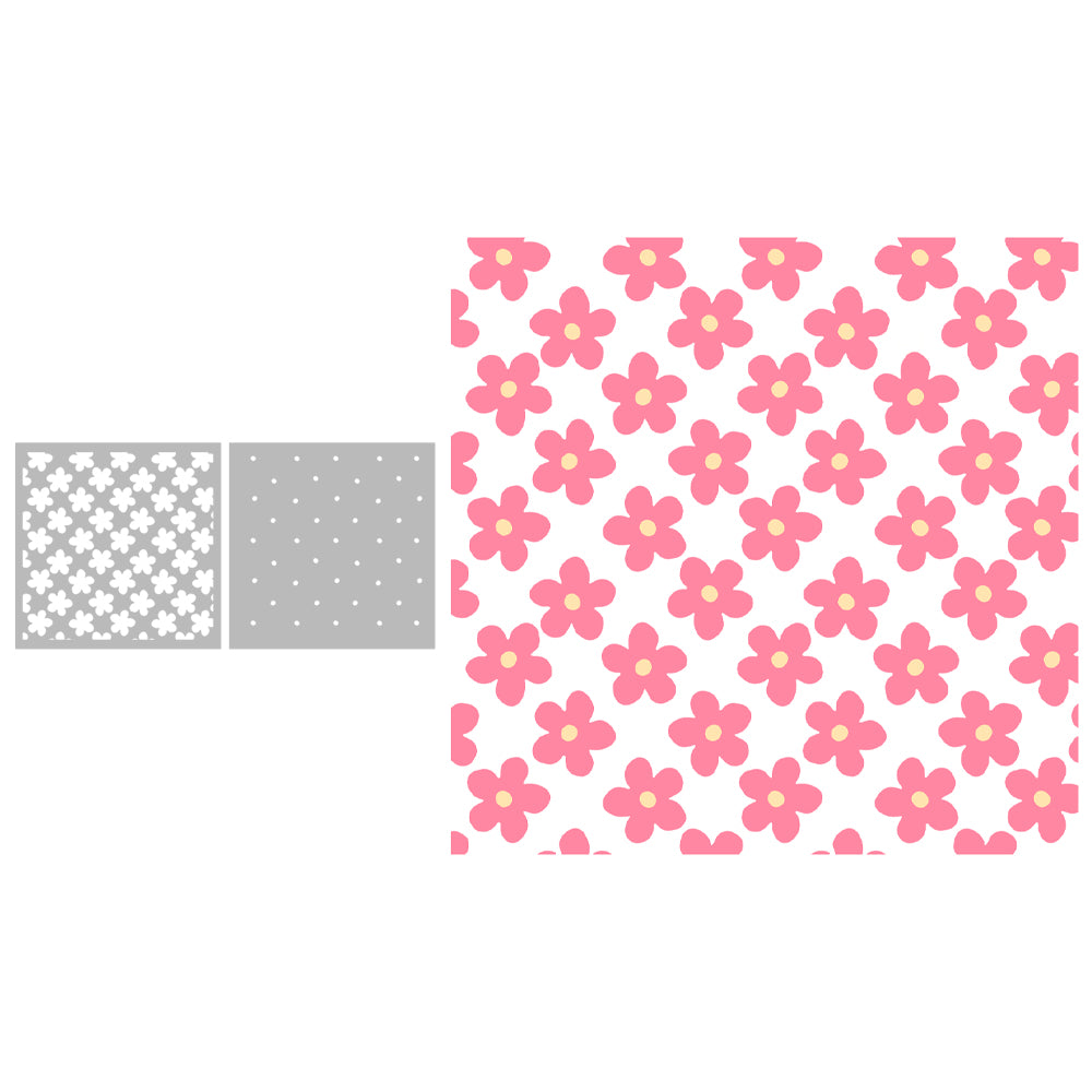 2PCs Spring Series Flowers Floral Plastic Stencils For Decor YX1082