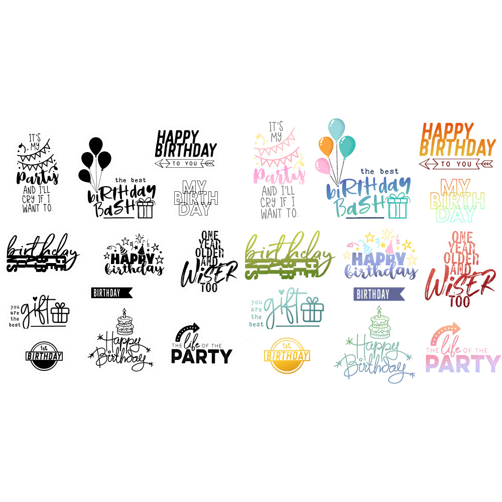 Happy Birthday Balloons Party Decor Clear Stamp YX482