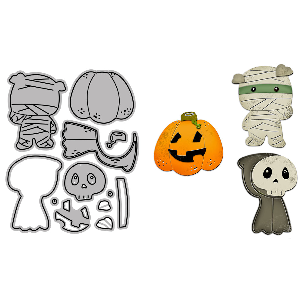 Cute Halloween Goast And Pumpkin Cutting Dies Set YX628