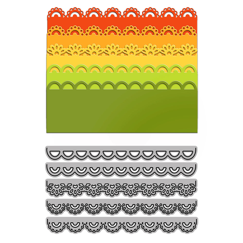 5pcs Universal Floral Border Cutting Dies Set YX627