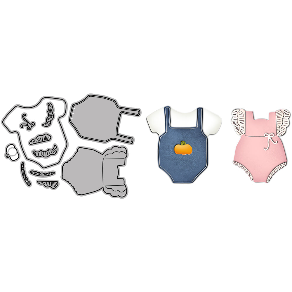 Kawaii Baby Boys Girl Bodysuit Cutting Dies Set YX630