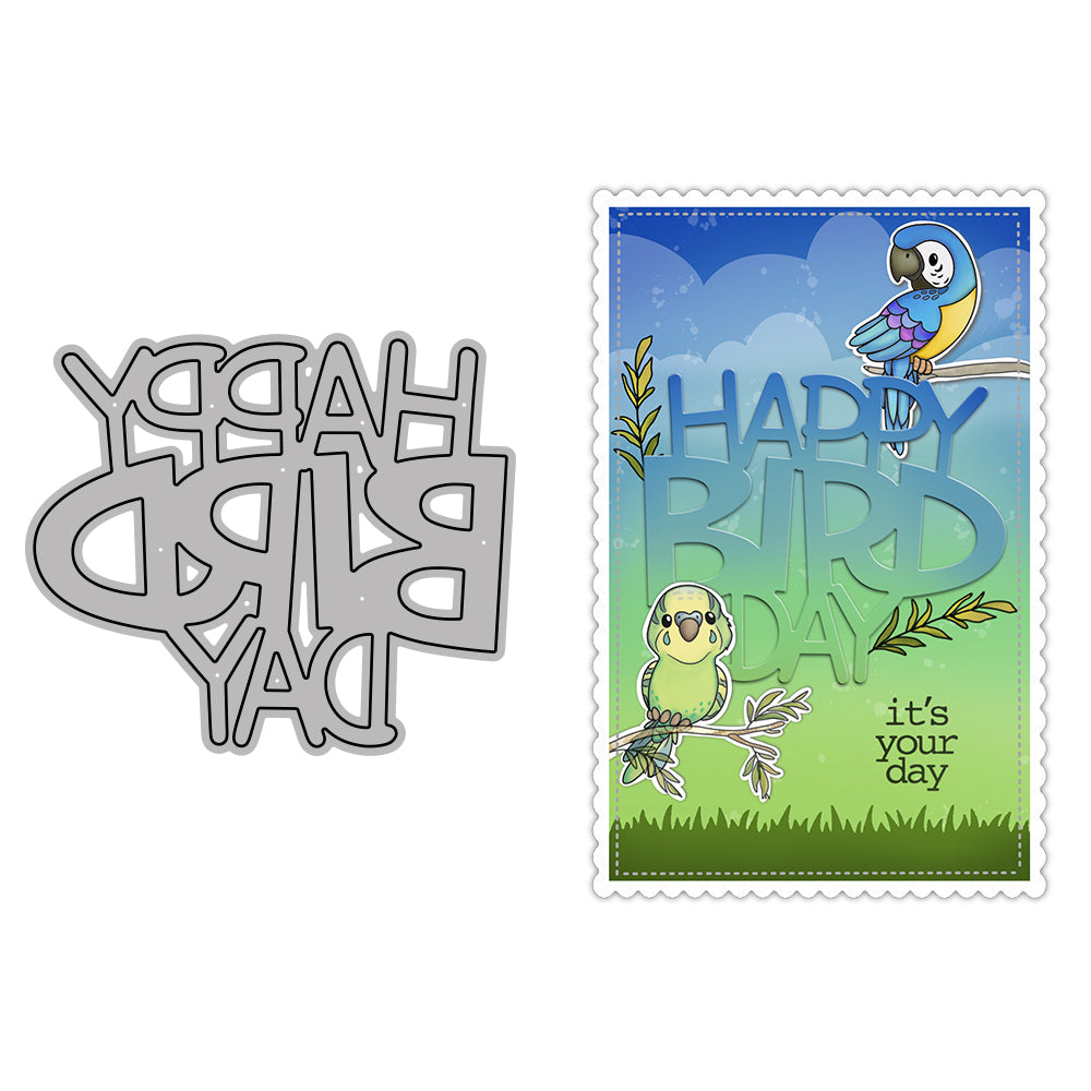 Happy Bird Day Cutting Dies Set YX525