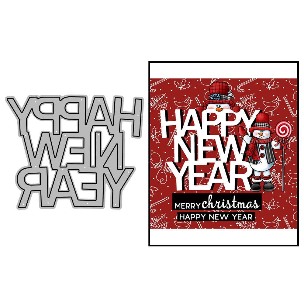 Happy New Year Cutting Dies Set YX728