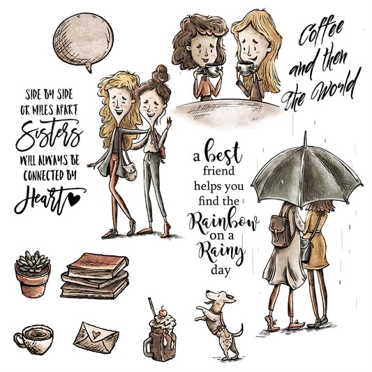 Girls Best Friend Great Friendship Cutting Dies And Stamp Set YX499-S+D