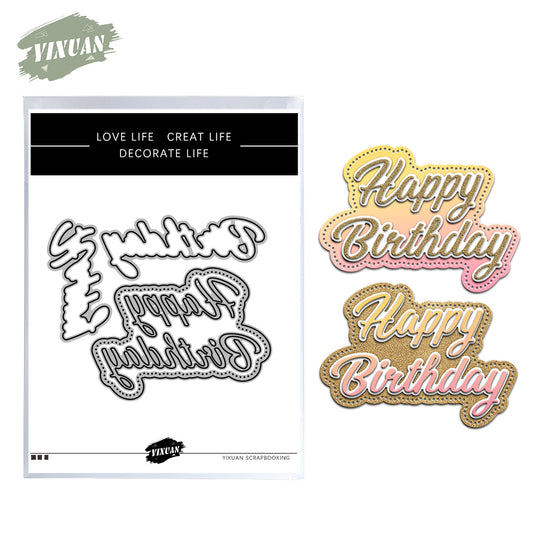 Universal Happy Birthday Cutting Dies Set YX632