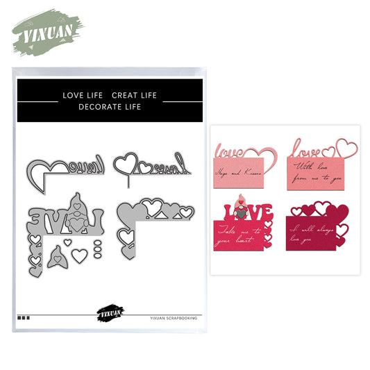 Valentine's Day Series Love Hearts Gnome Metal Cutting Dies Set YX924,YX925,YX926,YX927