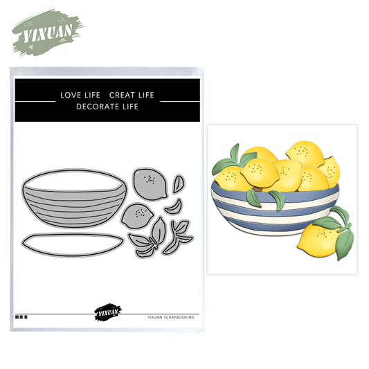 Nature Fruits Lemons In The Bow Metal Cutting Dies Set YX943