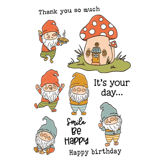 Nature Gnome Mushroom Cutting Dies And Stamp Set YX492-S+D