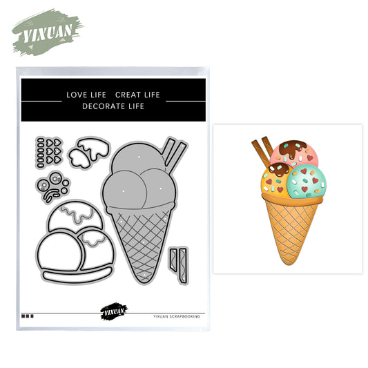 Summer Cooling Ice-creams Balls Metal Cutting Dies Set YX1045
