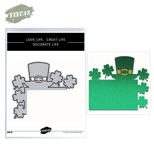 Gentleman Hat And Clover Metal Cutting Dies Set YX1055