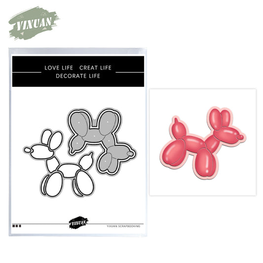 Cute Balloon Dog Cutting Dies Set For Valentine's Day Gift YX1041