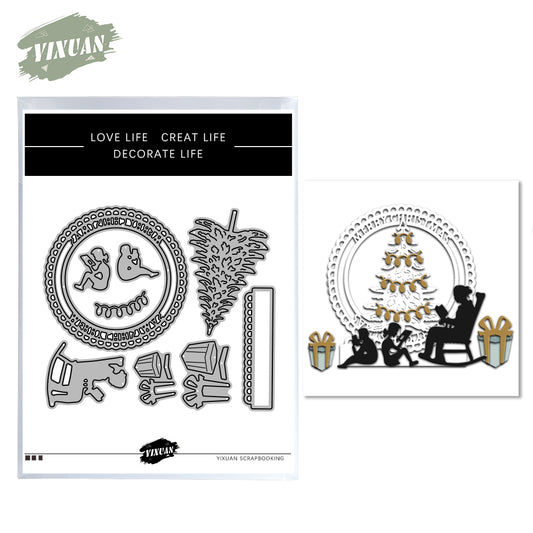 Family Member And Christmas Tree Cutting Dies Set YX814