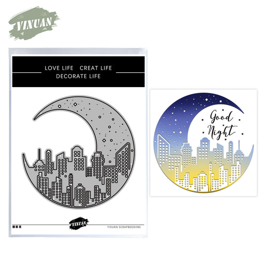 City Night On The Moon Metal Cutting Dies Set YX941