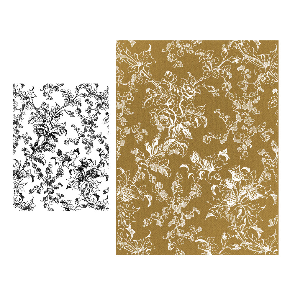 Flowers Floral Background Clear Stamp YX1027