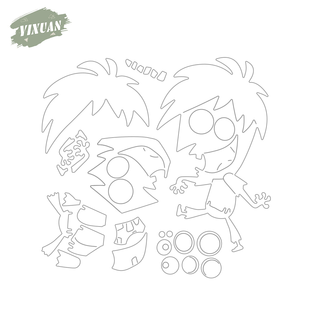 Cute Halloween Ghost Monster Cutting Dies Set YX796