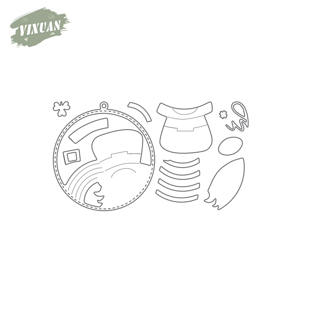 Happy ST. Patrick Day Gnome Round Shaker Cutting Dies Set YX1066