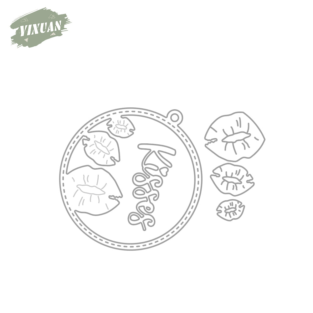 Valentine's Day Gifts Decor Love Kisses And Lips Metal Cutting Dies Set YX1038