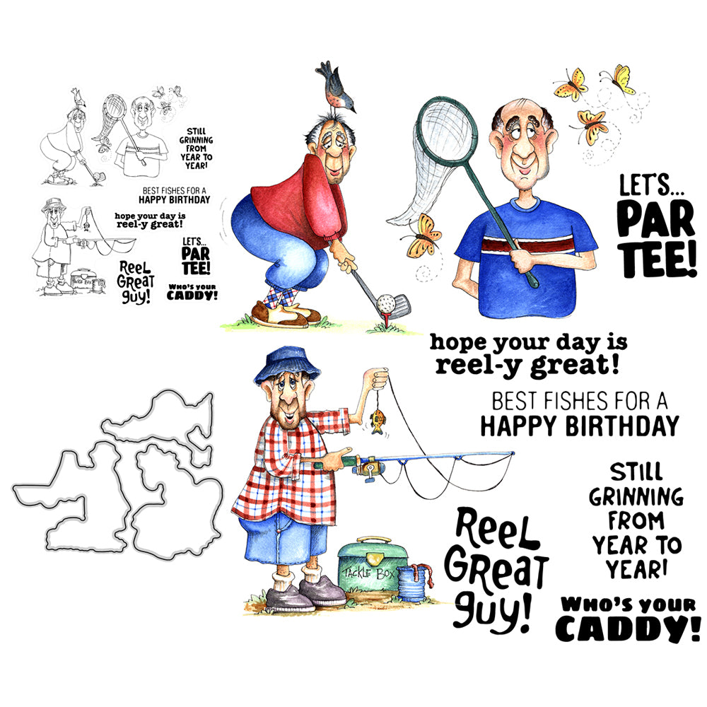 Father's Day Daddy's Weekend Life Cutting Dies And Stamp Set YX505-S+D