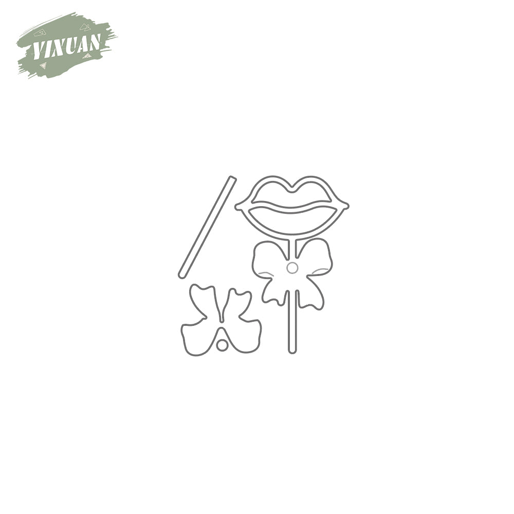 Love Lips Lollipop Metal Cutting Dies Set Valentine's Day Decor YX1050