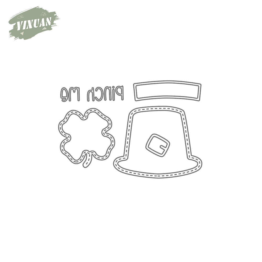 Gentleman Hat And Clover Shaker Cutting Dies Set YX1061