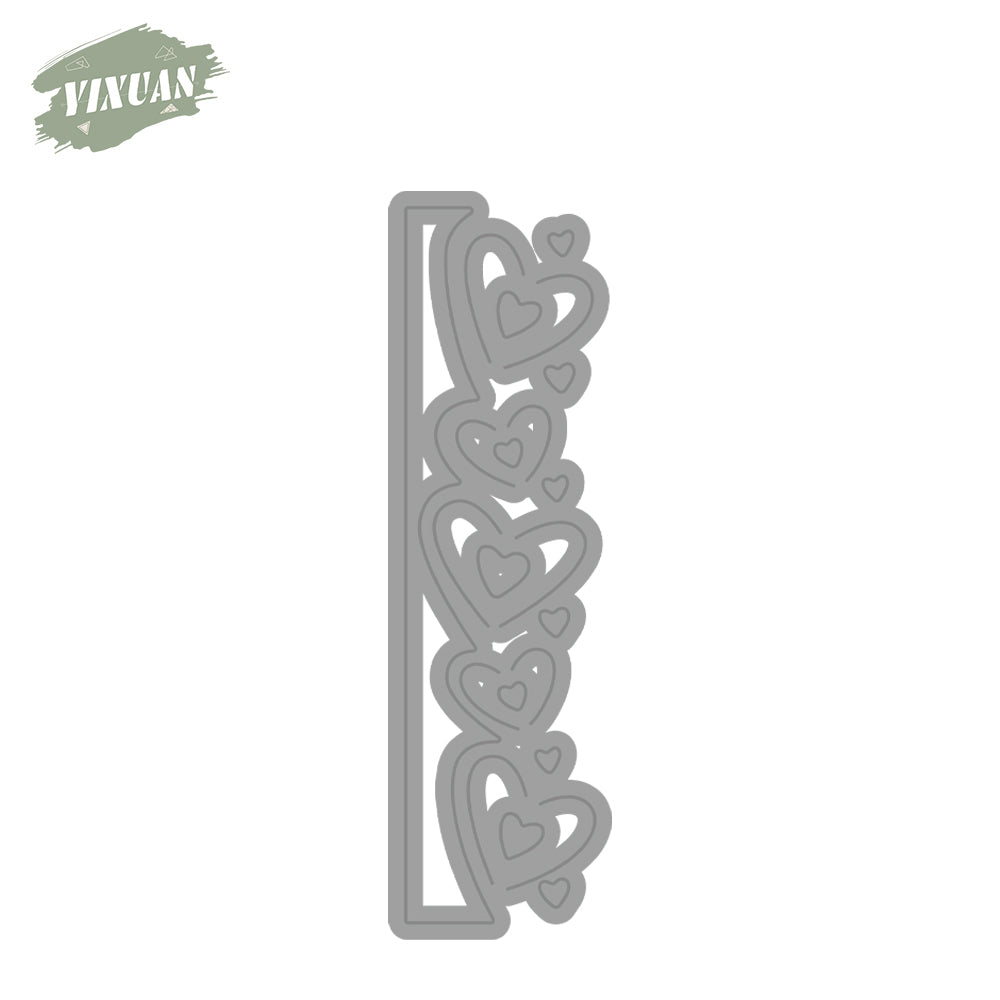 Hollow Love Hearts Border Metal Cutting Dies Set YX1135