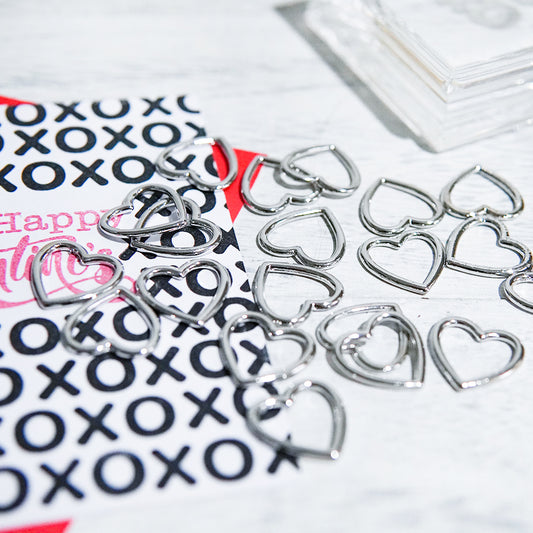 Hollow Heart Beads For Cards Decor DIY Scrapbooking Supplies YX887