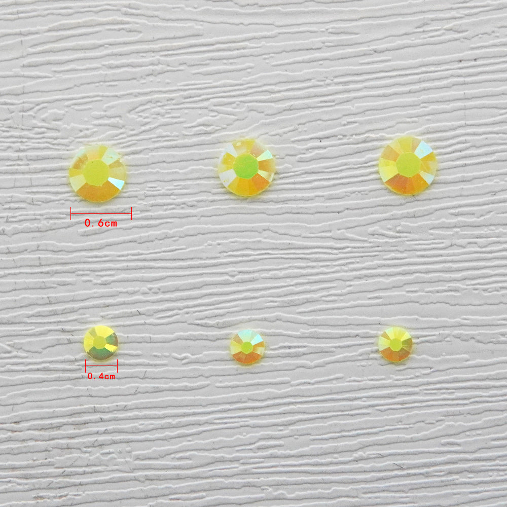 4mm/6mm Mix Resin Bright Yellow Sequin Stickers For Cards Decor With Box DIY Scrapbooking Supplies YX1124