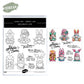 Easter Cartoon Dwarf  Cutting Dies And Stamp Set YX1586-S+D