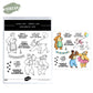 Cute Funny Dancing Bear Party Cutting Dies And Stamp Set YX1241-S+D