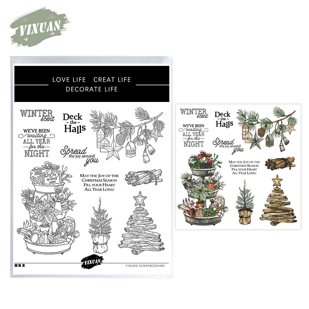 Christmas Food Display Cutting Dies And Stamp Set YX1583-S+D
