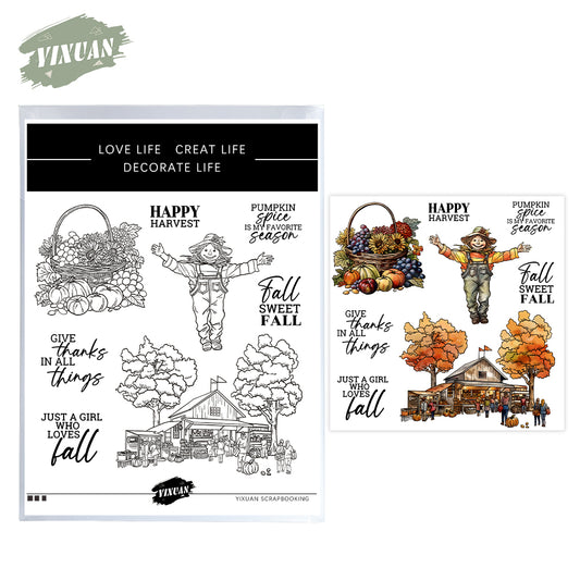 Rural Life Cutting Dies And Stamp Set YX1486-S+D