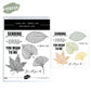 Summer Autumn Nature Leaves Cutting Dies And Stamp Set YX1282-S+D