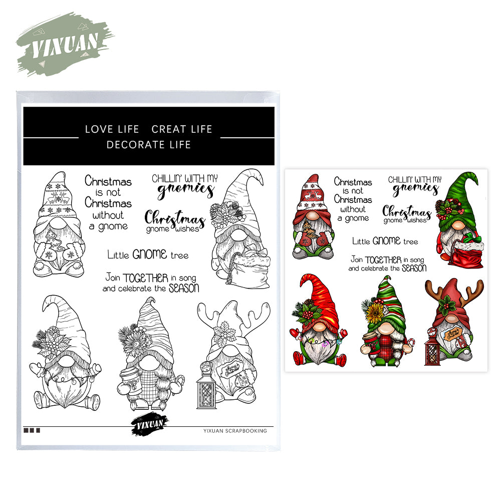 Christmas Dwarves Cutting Dies And Stamp Set YX1507-S+D