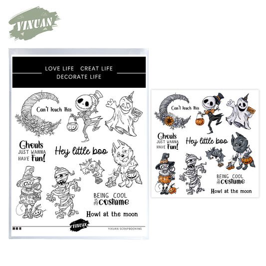 Ghost Festival Joker Cutting Dies And Stamp Set YX1450-S+D