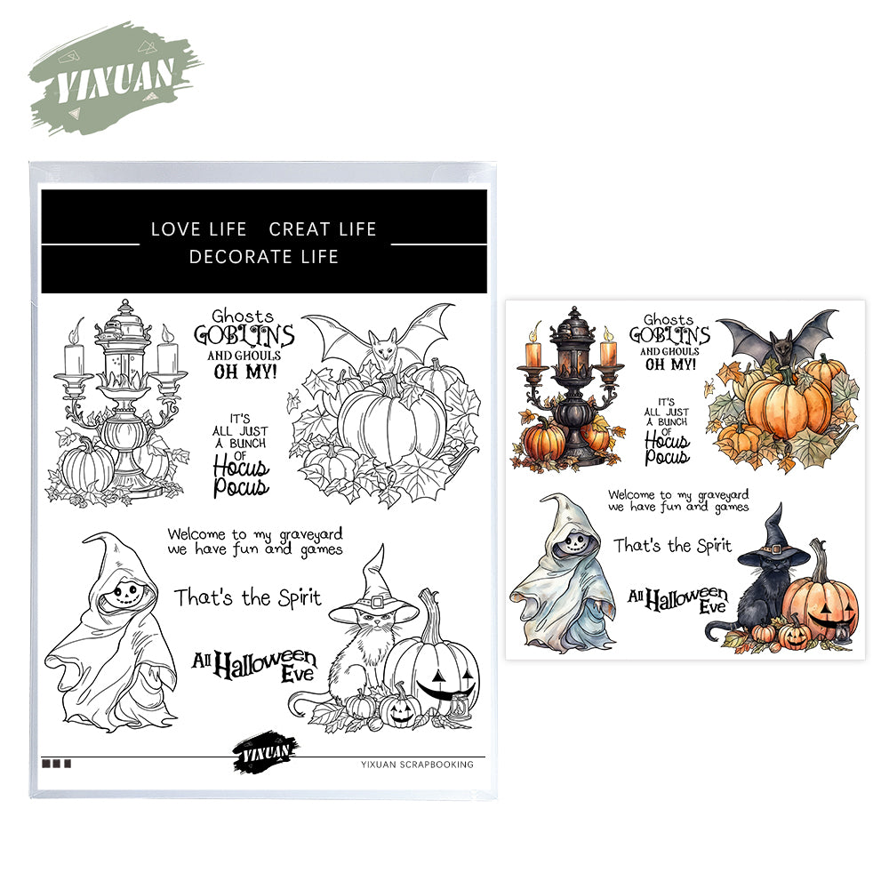 Dwarves and Pumpkins Cutting Dies And Stamp Set YX1459-S+D
