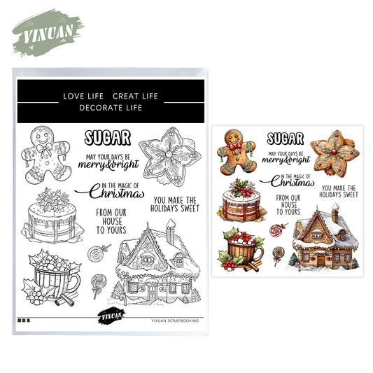 Christmas Sugar Man Cutting Dies And Stamp Set YX1475-S+D