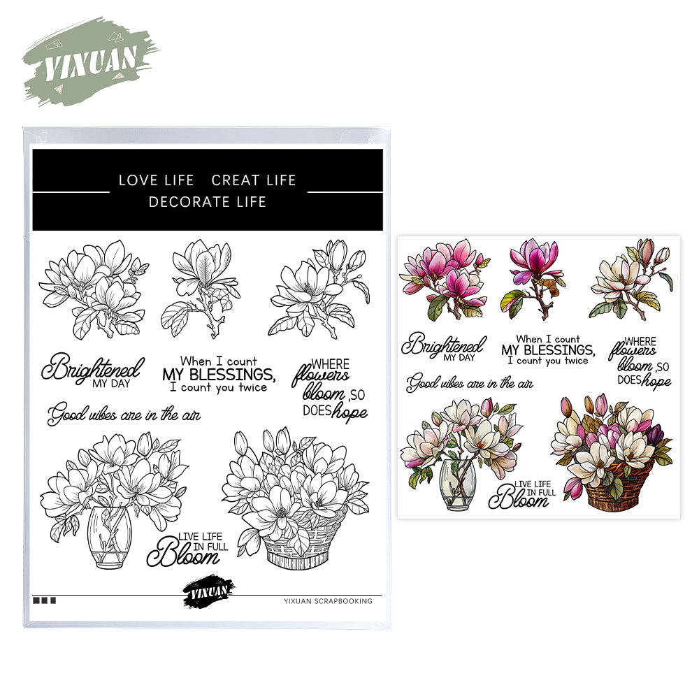 Bouquet Cutting Dies And Stamp Set YX1521