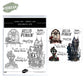 Gothic Castle Skull Grave Roses Happy Halloween Cutting Dies And Stamp Set YX1408-S+D
