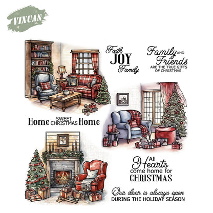Family in Christmas Cutting Dies And Stamp Set YX1524