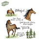 Nature Forest Horse Animals Clear Stamp YX1249-S
