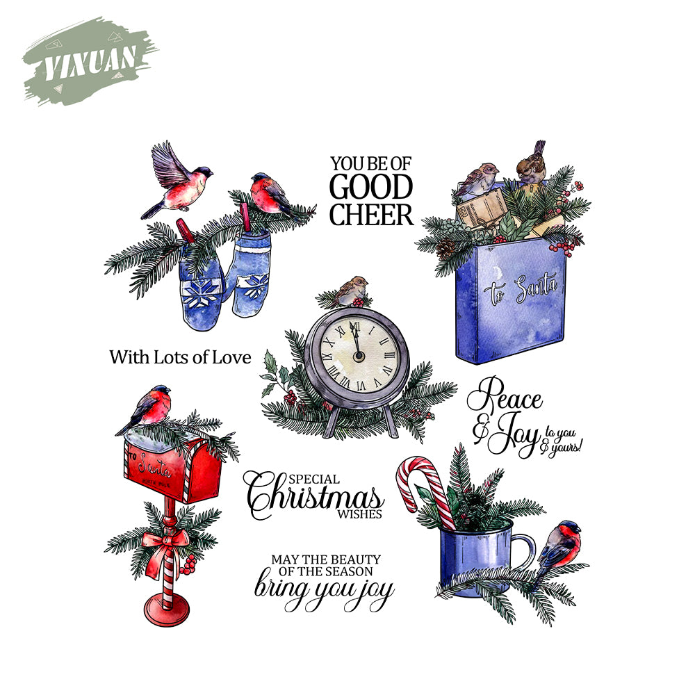 Christmas Bird Stamp Set YX1561
