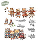 Squirrel Family Cutting Dies And Stamp Set YX1476-S+D