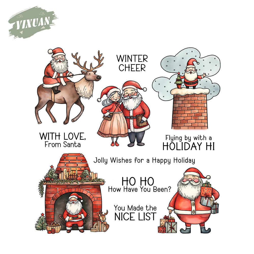 Cartoon Santa Claus Stamp Set YX1547