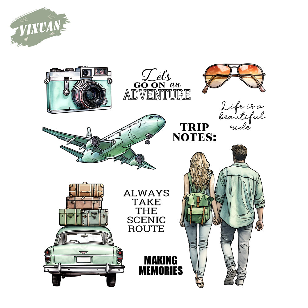 Travel Cutting Dies And Stamp Set YX1443-S+D