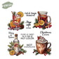 Christmas Wine Bottles and Cups Cutting Dies And Stamp Set YX1513-S+D