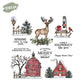 Christmas Deer and Little Red House Stamp Set YX1573