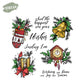 Christmas Elements Cutting Dies And Stamp Set YX1516-S+D