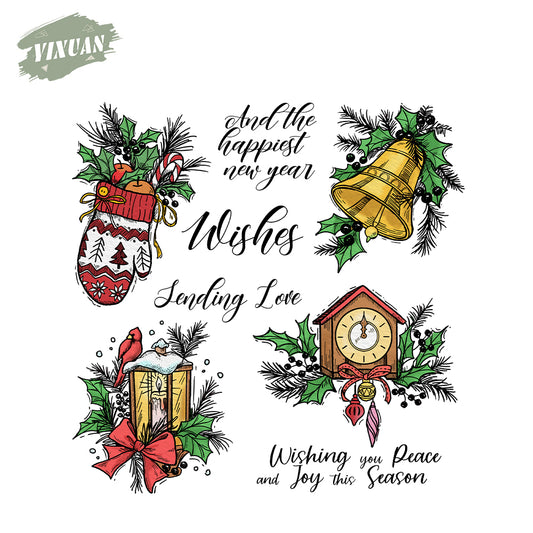 Christmas Elements Cutting Dies And Stamp Set YX1516-S+D