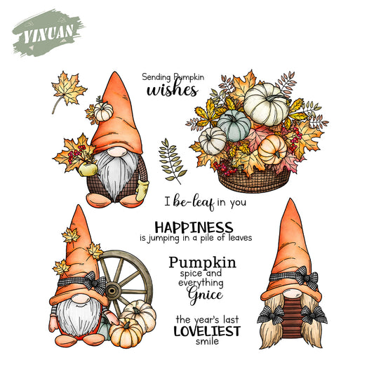 Dwarves and Pumpkins Cutting Dies And Stamp Set YX1455-S+D