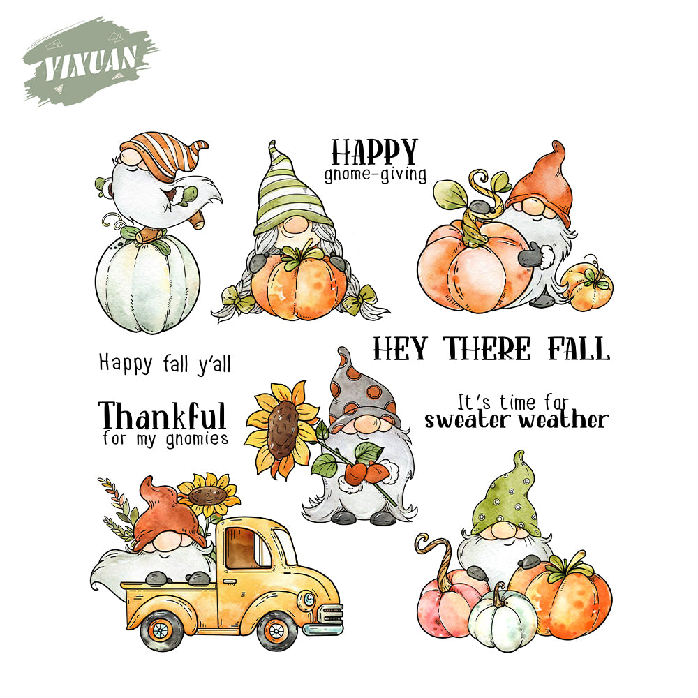 Dwarves and Pumpkins Cutting Dies And Stamp Set YX1458-S+D